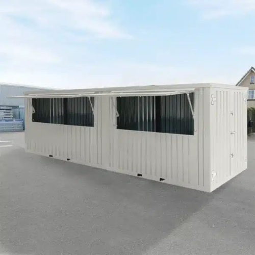 Contenedor bar exterior desmontable de 8 x 2 metros